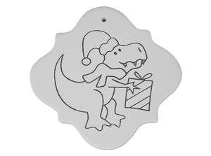 Hand Detailed T-Rex Party Ornament