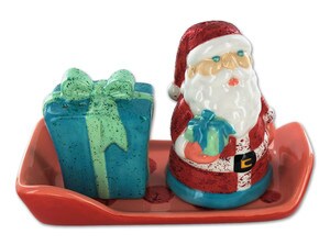 Santa and Present Salt and Pepper Set