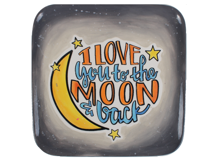 Love You To the Moon and Back Plate