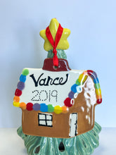 Load image into Gallery viewer, Flat Gingerbread Cabin Ornament
