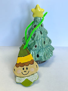 Hand Detailed Elf on the Shelf Party Ornament