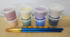 To- Go Pottery Glaze Paint Pack w/Brushes