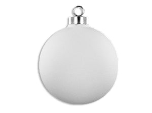 3" Silver Cap Ball Ornament
