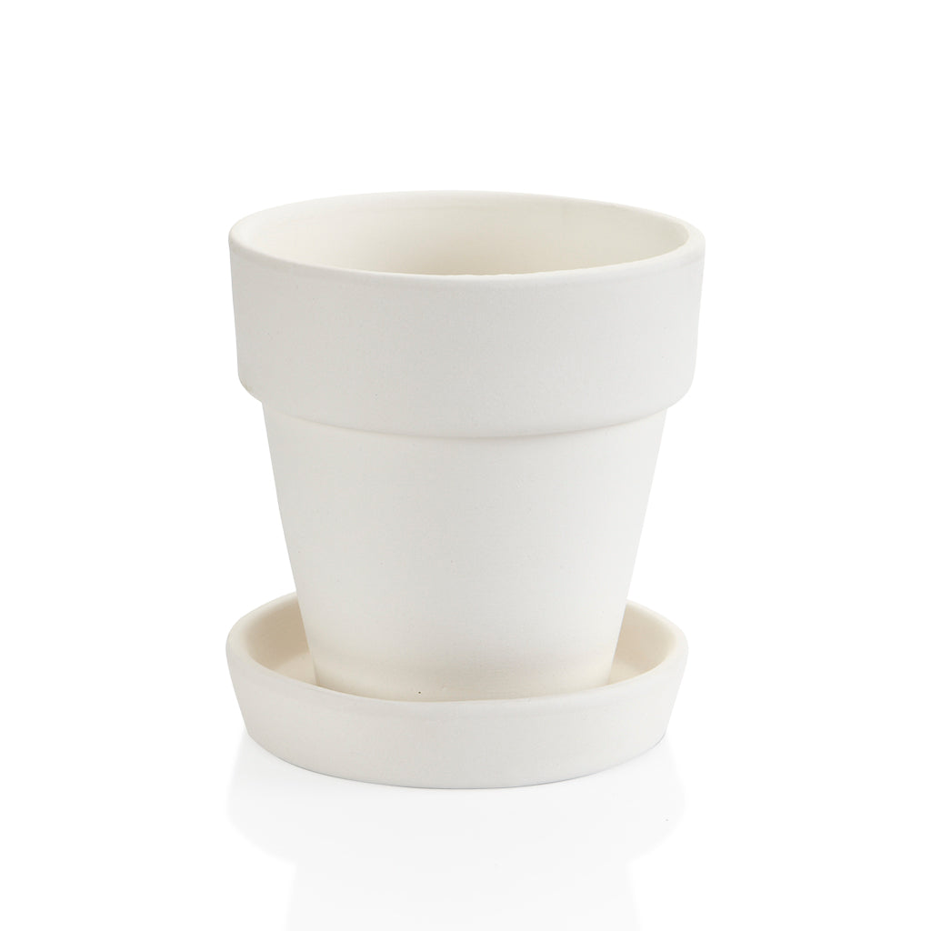 Flower Pot with Saucer - Small