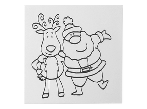 Santa and Rudolph Party Tile
