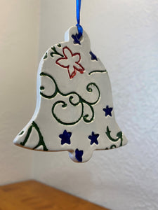 Textured Bell Ornament Hand Made