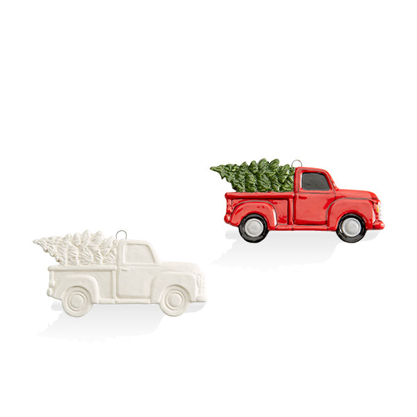 Truck with Tree Flat Ornament